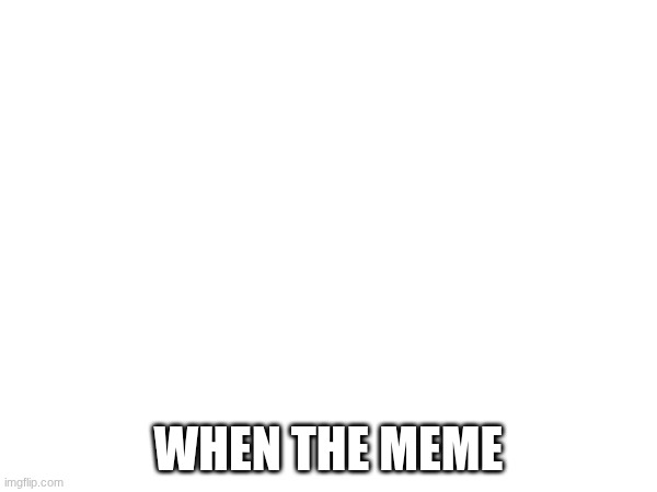 WHEN THE MEME | made w/ Imgflip meme maker
