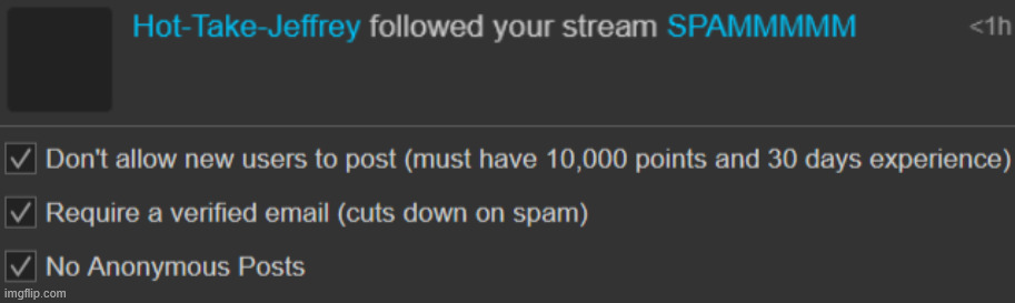 evryone do this in your streams if you hate the one who shal not be named (DON'T UNFEATURE) | made w/ Imgflip meme maker