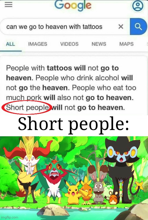 Guess the short people will say HELL-O to the hell. | Short people: | image tagged in google,short people | made w/ Imgflip meme maker