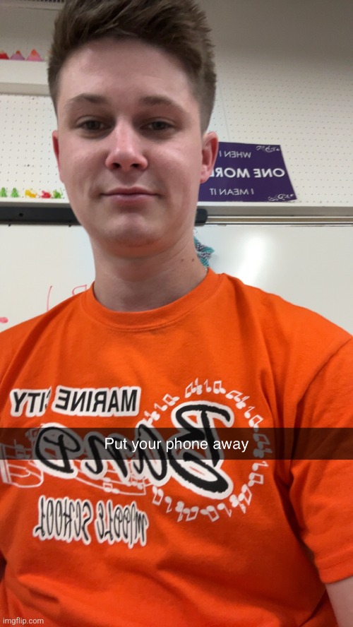 W Mr. Polio | image tagged in phone,teacher,school,band | made w/ Imgflip meme maker