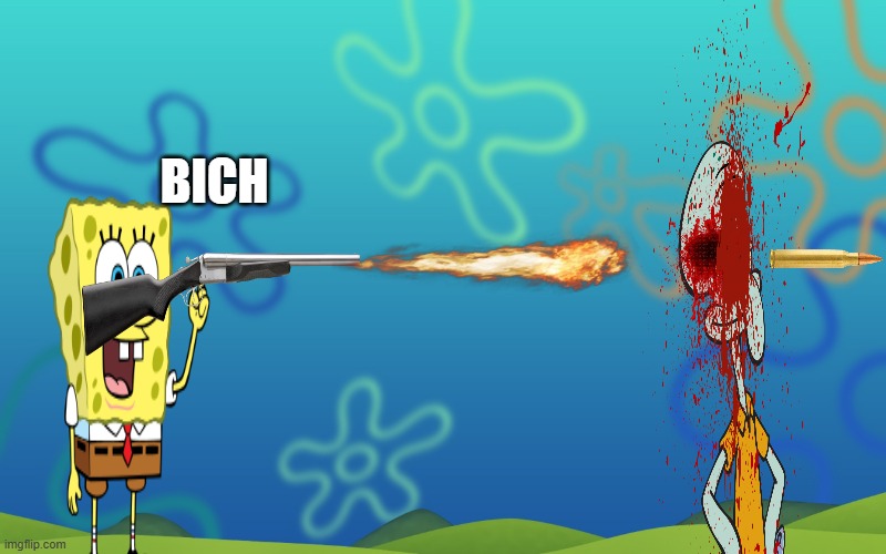 spongebob background | BICH | image tagged in spongebob background | made w/ Imgflip meme maker