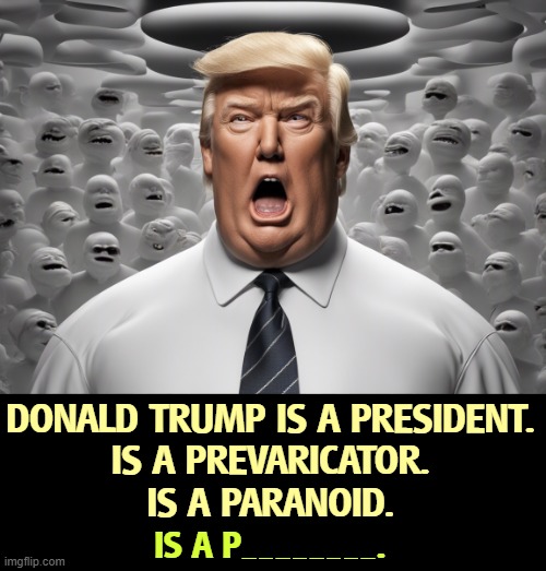 DONALD TRUMP IS A PRESIDENT.
IS A PREVARICATOR.
IS A PARANOID. IS A P________. | image tagged in trump,president,liar,paranoid,jeffrey epstein | made w/ Imgflip meme maker