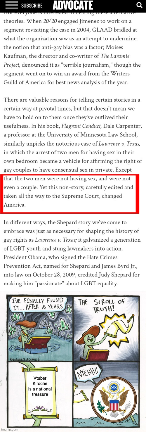 Man, I love weeaboos | Vtuber Kirsche is a national treasure | image tagged in memes,the scroll of truth,propaganda | made w/ Imgflip meme maker