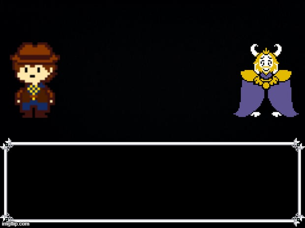High Quality clover vs asgore Blank Meme Template