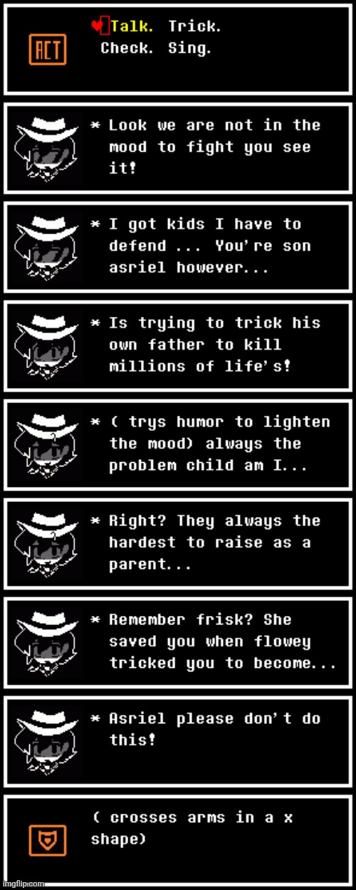 Chat is this lore accurate asgore fight? ( Besides the point that you have to make him at 1 HP to spare him) | made w/ Imgflip meme maker