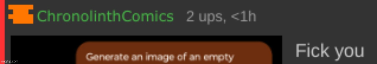 Chronolinth Fick you | image tagged in chronolinth fick you | made w/ Imgflip meme maker