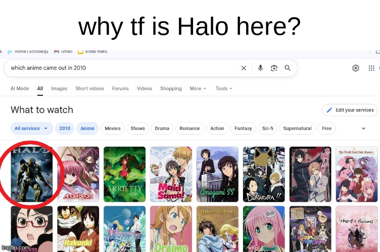 "Ahh yes, my personal favorite anime." | why tf is Halo here? | image tagged in anime,halo legends,gaming,memes,funny | made w/ Imgflip meme maker