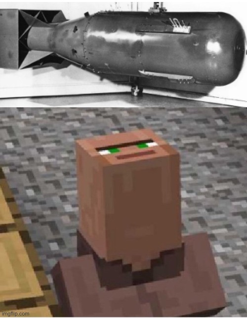 Deletus Villagerus | image tagged in minecraft villager looking up | made w/ Imgflip meme maker