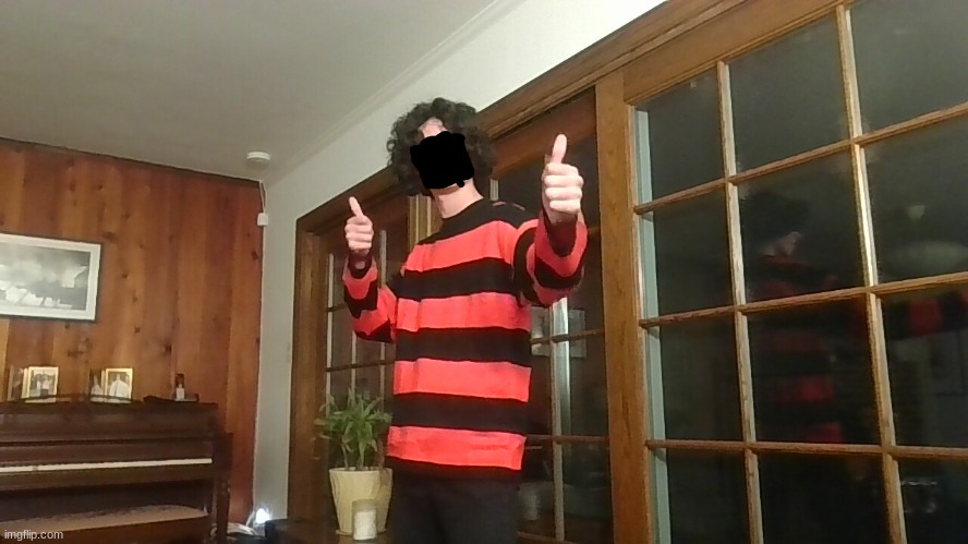 I had to manually censor my face bc I ain't putting the mask & glasses on in my living room | image tagged in rate my fit | made w/ Imgflip meme maker