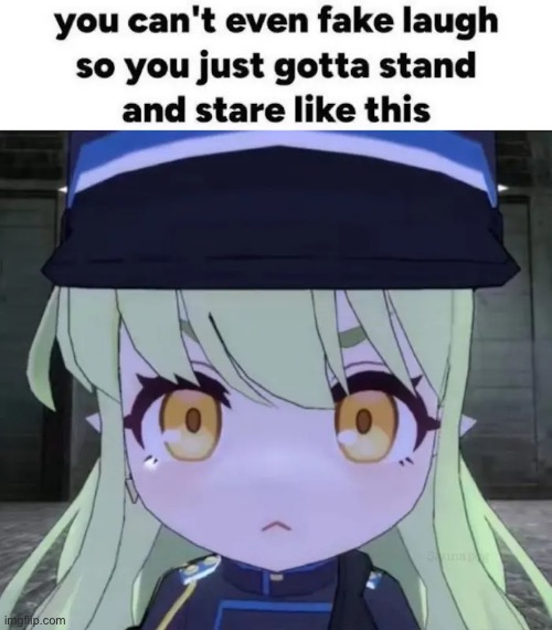 Hikari staring | image tagged in hikari staring | made w/ Imgflip meme maker