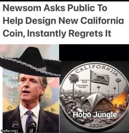 Greasy Gavin unveils his commemorative coin | image tagged in gavin,if i had a nickel for everytime | made w/ Imgflip meme maker