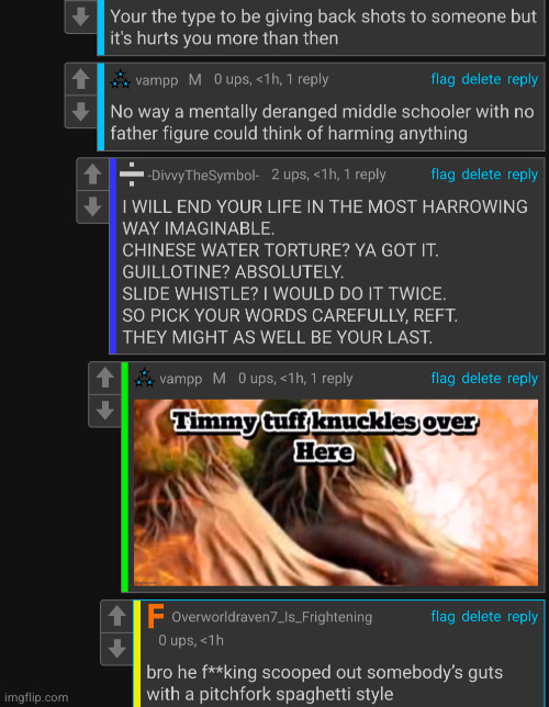 omg this guy actually sounds scary / Timmy tuff knuckles | image tagged in scary,timmy tuff knuckles,funny,stupid people,cringe,comments | made w/ Imgflip meme maker