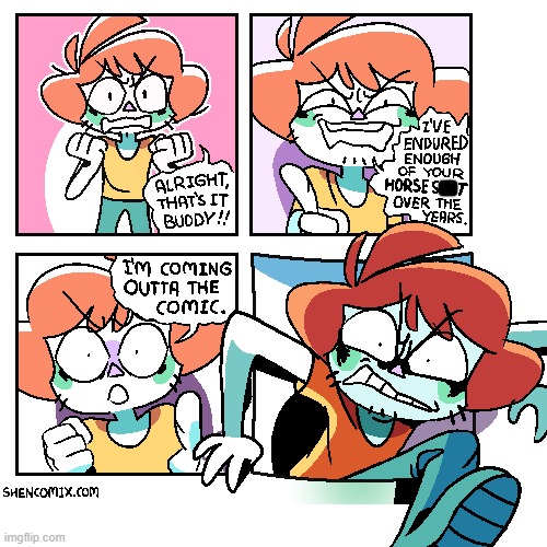 image tagged in angry,comic,4th wall,uh oh,run,aaaaaaaaaaaaaaaaaaaaaaaaaaa | made w/ Imgflip meme maker