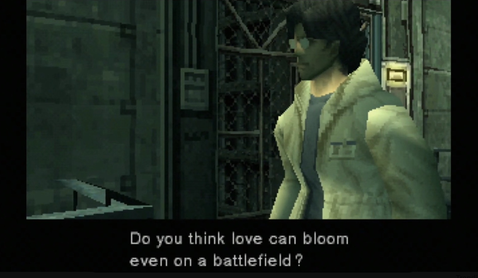 Otacon Do you think love can bloom even on a battlefield? MGS1 Blank Meme Template