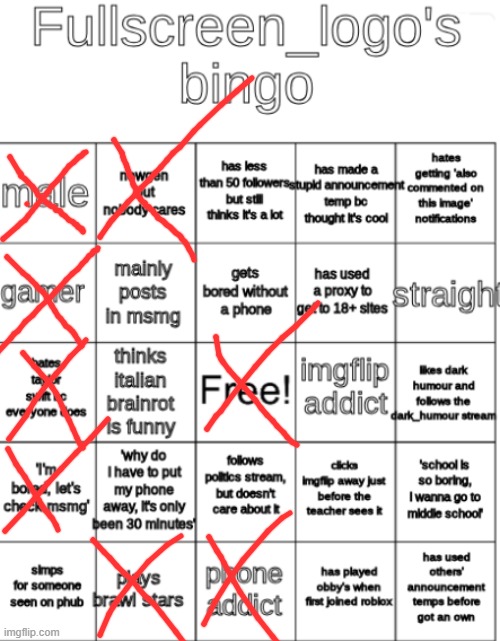 fullscreen_logo's bingo | image tagged in fullscreen_logo's bingo | made w/ Imgflip meme maker