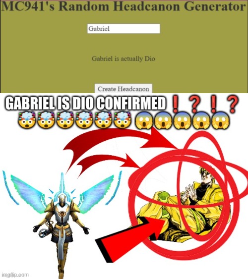 GABRIEL = DIO!?!?!?!? | made w/ Imgflip meme maker