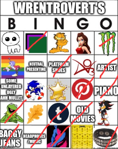wren's bingo | image tagged in wren's bingo | made w/ Imgflip meme maker