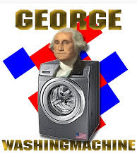 George washing machine says Blank Meme Template