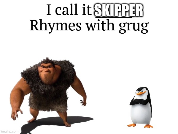 Skipper | SKIPPER | image tagged in i call it _____ | made w/ Imgflip meme maker