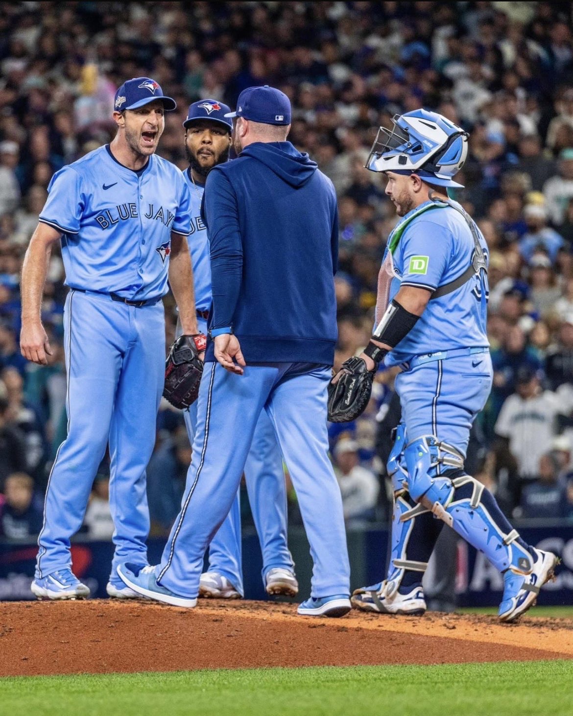 Scherzer yelling at Schneider Blank Meme Template