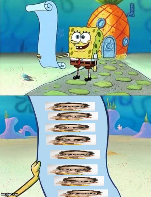 323532532532532 | image tagged in spongebob's list of | made w/ Imgflip meme maker