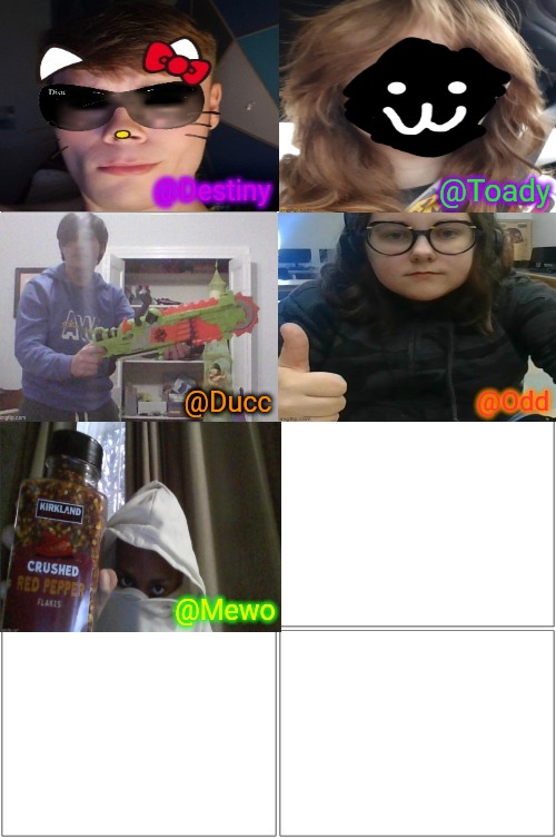 Anyone else? | @Toady; @Ducc; @Odd; @Mewo | made w/ Imgflip meme maker