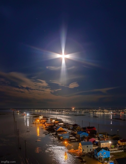 Alaska | image tagged in awesome,photography,alaska,night,moon | made w/ Imgflip meme maker