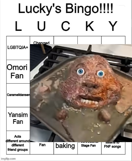 Lucky's Bingo | image tagged in lucky's bingo | made w/ Imgflip meme maker