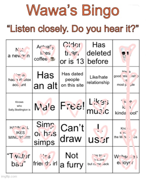 :3 | image tagged in wawa s bingo | made w/ Imgflip meme maker