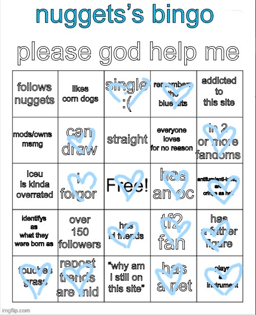 :3 | image tagged in nuggets s bingo | made w/ Imgflip meme maker