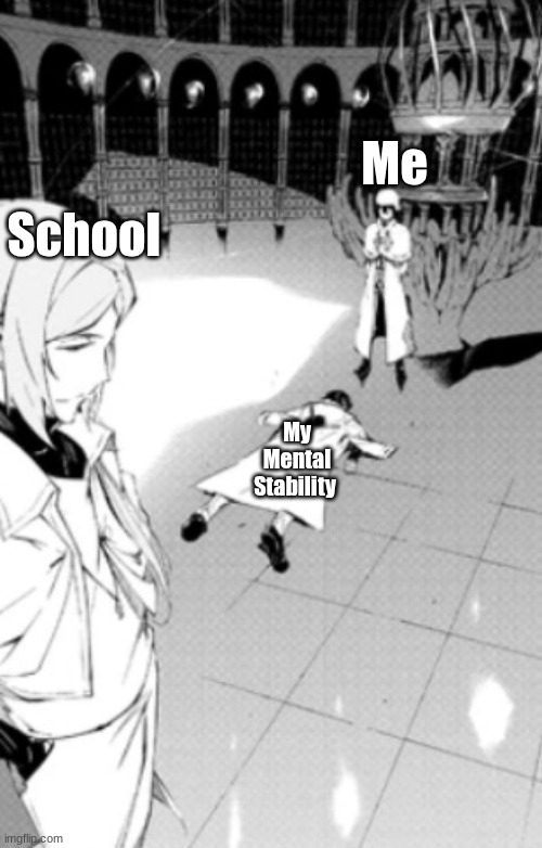 So True For Me XD | Me; School; My Mental Stability | image tagged in true | made w/ Imgflip meme maker