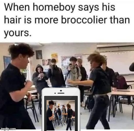 Don't test my brocoli levels bruh | image tagged in broccoli,broccoli head,high school | made w/ Imgflip meme maker