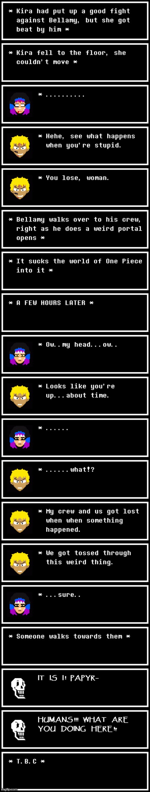 part 7 of the One Piece x Undertale crossover | made w/ Imgflip meme maker