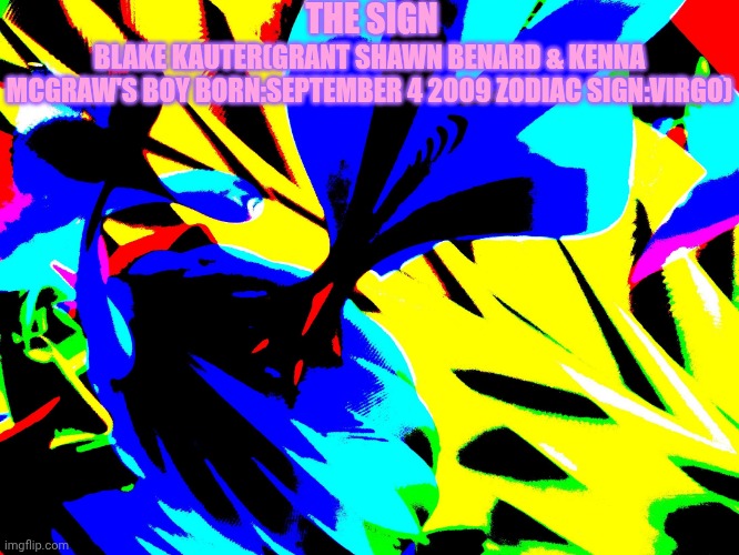 wild background | THE SIGN; BLAKE KAUTER(GRANT SHAWN BENARD & KENNA MCGRAW'S BOY BORN:SEPTEMBER 4 2009 ZODIAC SIGN:VIRGO) | image tagged in wild background | made w/ Imgflip meme maker