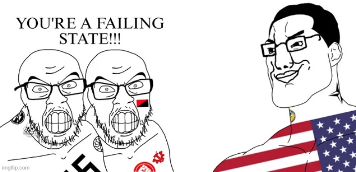 image tagged in based,america,nazi,communism,wojak,chad | made w/ Imgflip meme maker