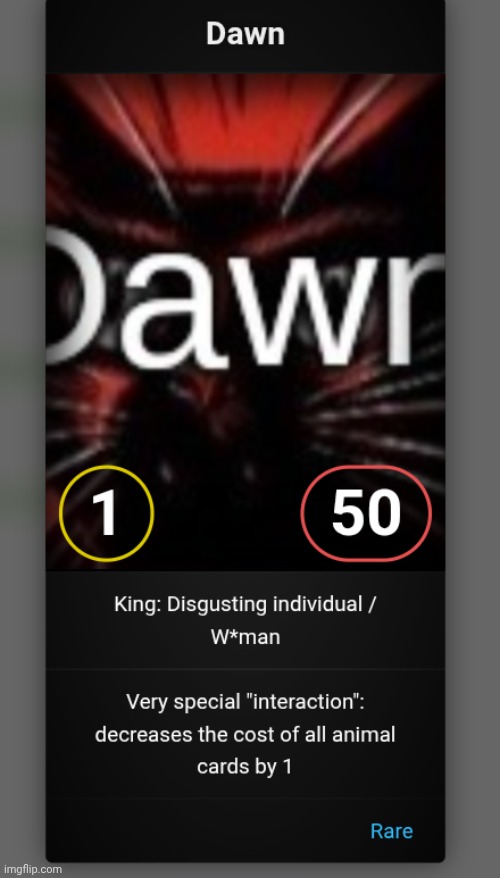 First card (don't ask why the image is cropped) | made w/ Imgflip meme maker