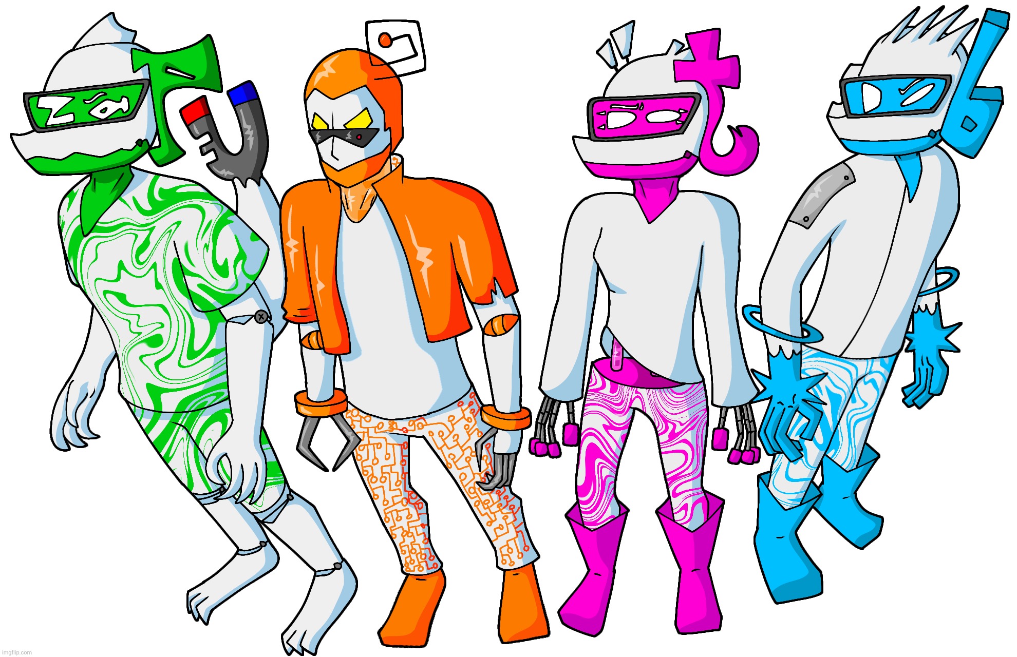 These are robotic clones of the Galactic Groove crew. | made w/ Imgflip meme maker