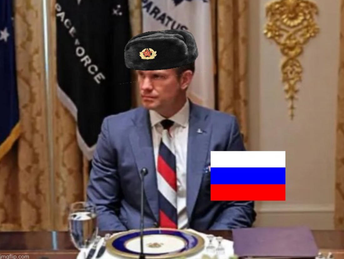 Hegseth is a russian asset Blank Meme Template