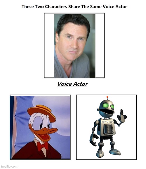 David Kaye | image tagged in same voice actor,legend of the three caballeros,ratchet and clank,disney,playstation,david kaye | made w/ Imgflip meme maker