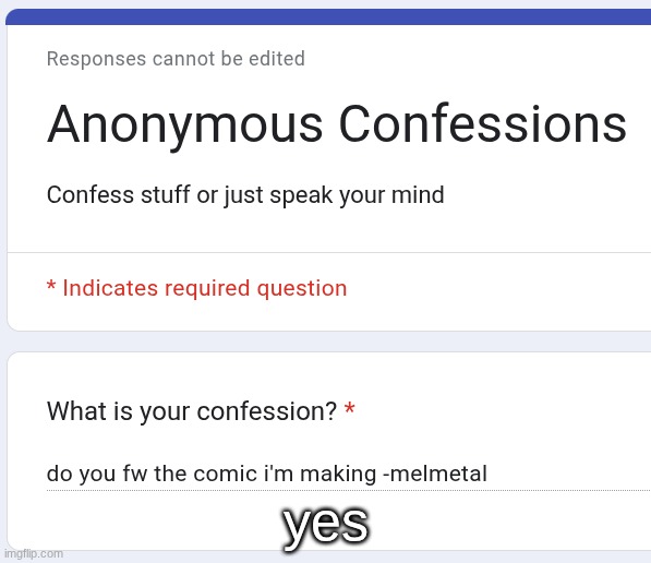 yes | made w/ Imgflip meme maker