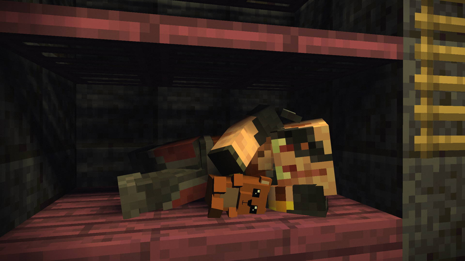 Sleeping Piglin Brute Blank Meme Template