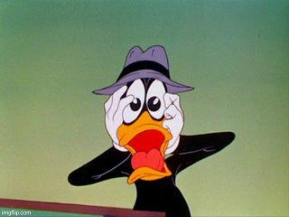 DAFFY DUCK SCARED | image tagged in daffy duck scared | made w/ Imgflip meme maker