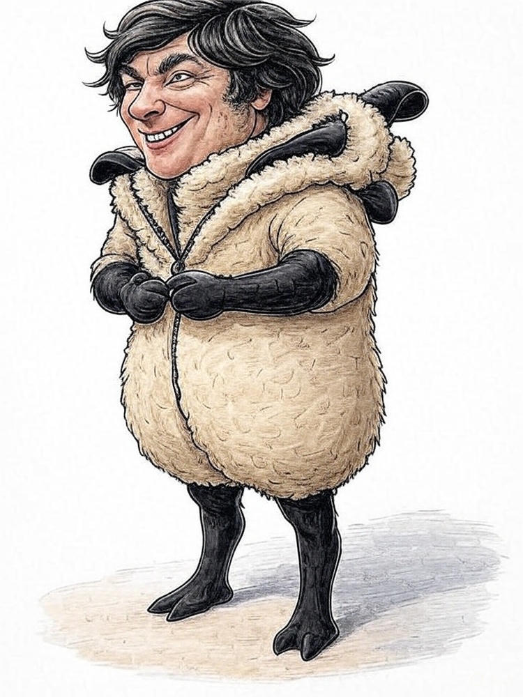 Javier milei sheep Blank Meme Template