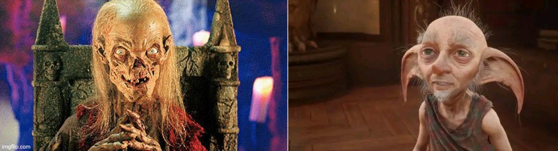 image tagged in cryptkeeper,skeptical deek | made w/ Imgflip meme maker