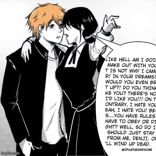 PEAK | image tagged in asa mitaka,denji,chainsaw man | made w/ Imgflip meme maker