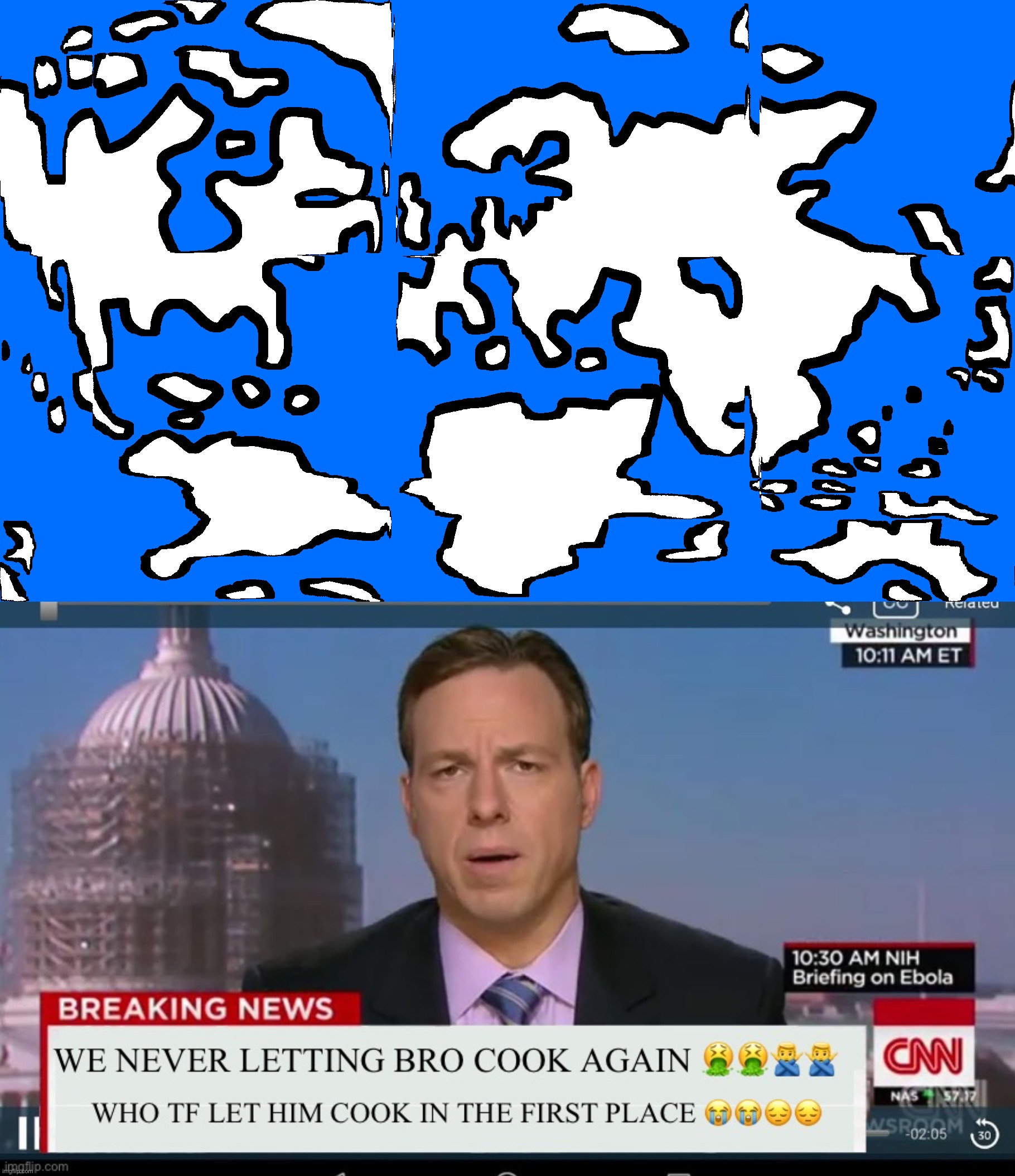 image tagged in what the fuck,we never letting bro cook again | made w/ Imgflip meme maker