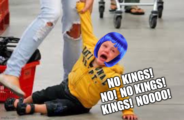 the rest of the country avoids eye contact and wishes they'd go away | NO KINGS!
NO!  NO KINGS!
KINGS!  NOOOO! | image tagged in tantrum store,political meme | made w/ Imgflip meme maker