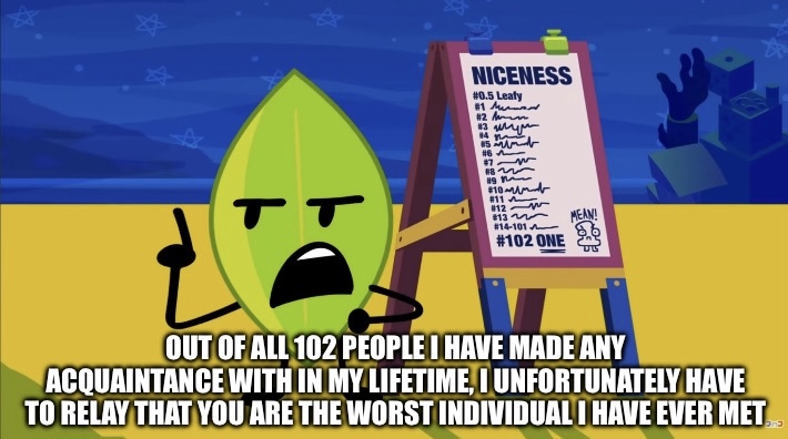 High Quality The worst individual Blank Meme Template