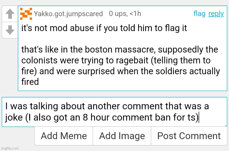 Tower when u got an 8 hour comment ban so you gotta pull out the fake replies till ur uncomment banned | made w/ Imgflip meme maker