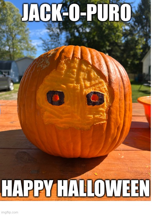 Happy changed Halloween! | JACK-O-PURO; HAPPY HALLOWEEN | image tagged in changed,halloween,art | made w/ Imgflip meme maker